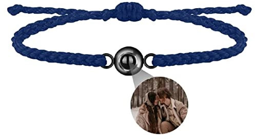 Personalisiertes Foto Armband Mit Bild Im Stein - Leder Projektion Ich Liebe Dich 100 Sprachen Für Damen Herren - Runde Kugel Denkmal Der Liebe Schmuckgeschenk