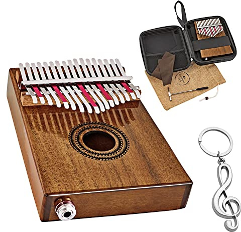 Meinl Sonic Energy PKL1707H Kalimba mit Tonabnehmer Pickup Daumenklavier + keepdrum Schlüsselanhänger
