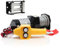 XPOtool Set Argano elettrico 907kg 12V con fune d'acciaio 12,5m 1CV e guida a rulli da 907-1587kg