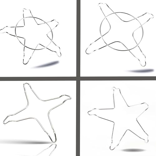 Kerafactum Lot de 4 embouts en croix pour cuisinière à gaz - Antidérapants - Pour cuisinière à café, cuisinière à gaz - Réchaud de camping - Cuisson efficace - Sécurité - Stabilité - Réutilisable -