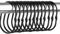 Litinliv 25 Pcs Anillos Cortina Ducha,Anillas Colgantes de Cortina de Ducha de Metal Inoxidable, Anillas Cortina Ducha de Metal, Anillos de Metal para Barra de Ducha, Baños, Ventanas (Negro)