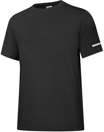 Holure Herren Rash Guard UPF 50+ Sonnenschutzkleidung Kurzarm-T-Shirts für Männer Leichte, schnell trocknende SPF UV Swim Surfing Tees Schwarz 01-3XL