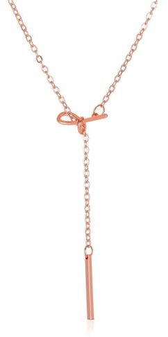Sopodbacker Während Halskette Ketten Schmuck Herren Frauen Anhänger Necklacelange Knotenkette Einfache Schleifenkette Schlüsselbeinkette 01 Roségold 8964