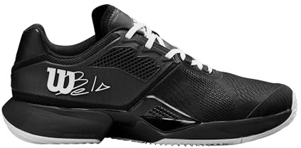Wilson Zapatillas de Pádel para Hombre Bela Tour, Ajuste Clásico Fabricadas con Materiales Ecológicos, Proporcionan Agilidad Dinámica y Soporte Superior, Color: Negro, Talla: 6.5