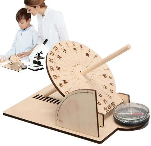 Sonnenuhr-Zuhause-Schreibtisch-Dekorationen, Sonnenuhr-Modell-Puzzlespielzeug - Interaktives Lernspielzeug für praktisches Lernen,Antike Timer, lehrreiche Zeitmessung für Kinder, und Mädchen