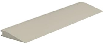 Roppe Rolling Traffic Transition Profile #74, Somber, 3/8 H X 9' L X 3-1/2 W