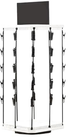 Naqqios Rack D'affichage À Puce - Organisateur De Support De Collation 22x42.5 Cm, Stockage Du Support De Bonbons | Stand De Nourriture Avec Base En Bois, Porte-collaboration Suspendue, Garantie