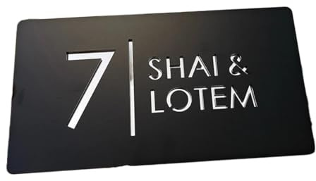 Door Numbers,House Numbers Plaques Personalized House Number Outdoor Floating Name Plate 3D Laser Cut Acrylic Home Address Sign Decor Door(Sliver 1,(5.9x11in))