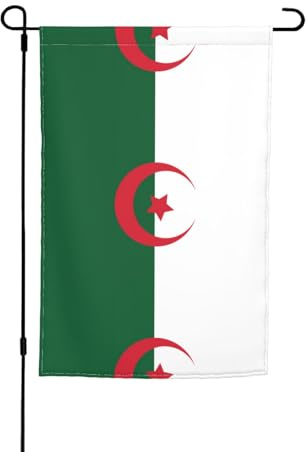 Drapeau de l'Algérie - Drapeaux décoratifs imprimés - 30,5 x 45,7 cm - Convient pour la décoration de terrasse et d'extérieur.