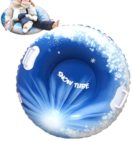 Aufblasbare Schneerutsche Für Erwachsene | Aufblasbare Schlitten Donut Schneerohr | PVC Aufblasbarer Rodel Für Erwachsene Mit Griffen | Für Schlittenfahrten Eislaufen Abenteuersport