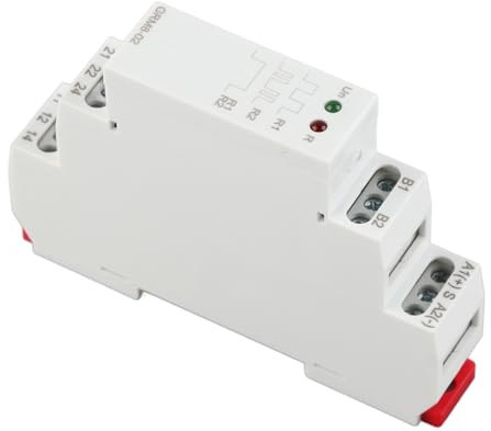 Hyuduo Impulsrelä Elektroniskt Impulsrelä AC DC 12 Till 240V 2 X SPDT 16A LED Status DIN-skena Montering 18mm Bredd Flerpunktskontroll för Kontrollpaneler Elektriker