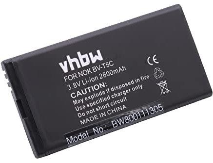 vhbw Akku kompatibel mit Microsoft/Nokia Lumia 640 Handy Smartphone Telefon (2600mAh, 3,8V, Li-Ion)
