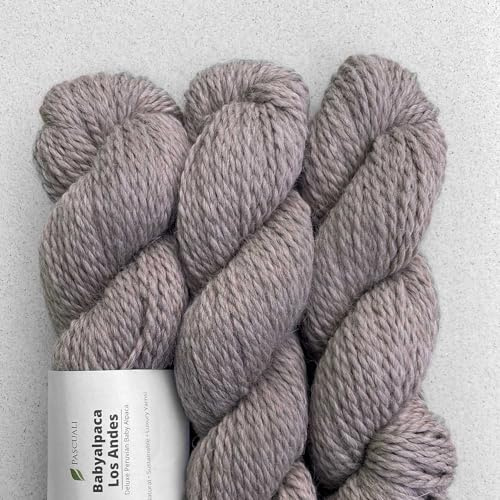 100 g Pascuali Babyalpaca Los Andes Strickwolle | 100% Alpakawolle (Babyalpaka), Farbe:Mitteltaupe 61
