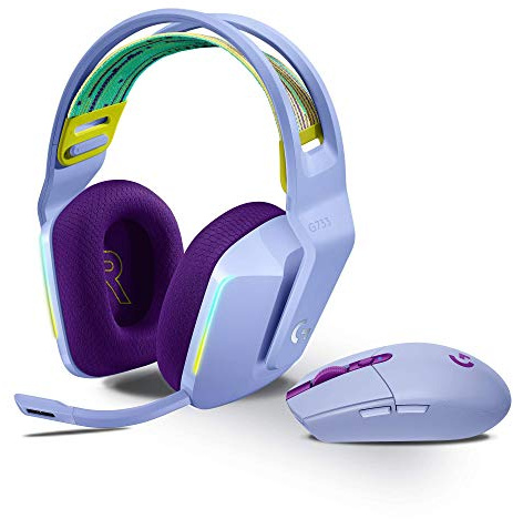 Logitech G305 Lightspeed Wireless Gaming Maus + Logitech G733 Lightspeed Kabelloses Gaming-Headset mit Kopfbügel