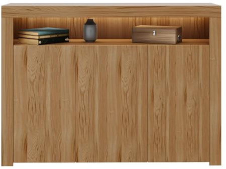 Panana Oak Sideboard/TV unit/Cabinet Cupboard 130cm*35cm*95cm with LED Lights, (OW-FRSBB1OA)