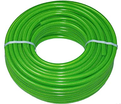 PVC-Schlauch Druckluftschlauch Gewebeschlauch ID 9 (3/8) - 50 m - leuchtgrün