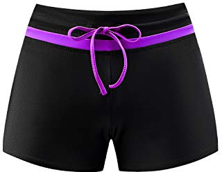 Ancaiqi Mujer Shorts de Baño, Bikini Baño, Bikini Cintura Alta Pantalón, Falda de Bikini con Falda Corta Tankini Deporte Pantalones Cortos de Natación Bottom