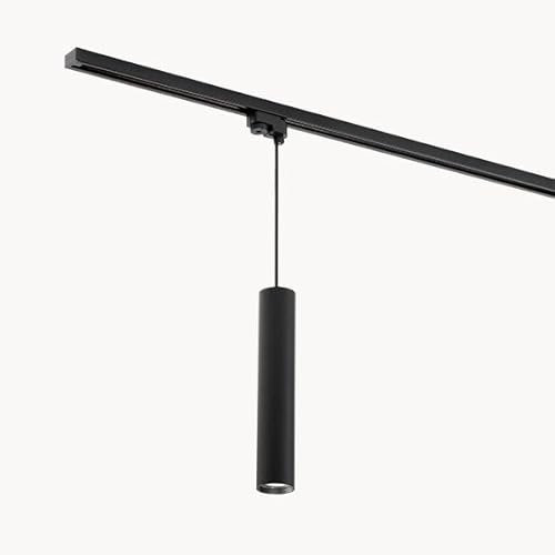 Qub – Suspension Tube pour rail monophasé – GU10 – noir – luminaire suspendu – éclairage sur rail – design moderne