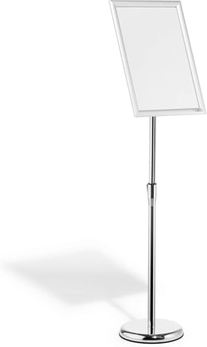 Durable Info-Bodenständer mit Aluminium Klapprahmen A3, robust, 1 Stück, silber eloxiert, 479923
