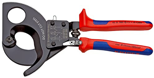 Knipex 95 31 Ratschen-Kabelschneider 280 mm, Schneidleistung 52mm