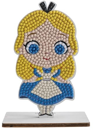 CRYSTAL ART - Kit Figurine à Diamanter - Activité Manuelle de Création et Ludique - Adulte et Enfant - Décoration Scintillante aux Couleurs Assorties - Disney - Alice au Pays des Merveilles