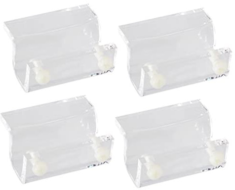 Happyyami 4stücke Teiliges Acryl-fischbecken- Stabiler Aquarium-träger Für Praktischer Deckelhalter Für Aquarien Und Terrarien Weißes Design Für Offene Becken