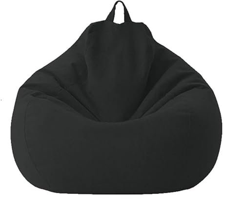 UGEFKMQ Riesen Bean Bag Chair Sitzsack Stuhlbezug Aufbewahrung Stofftier Ohne Füllung Lazy Sofa Sitzsack Stofftier Stuhlbezug Aufbewahrung Stofftier Stofftier (Ohne Füllung),Schwarz,100Cm*120Cm