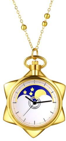 JewelryWe Taschenuhr Damen Elegant Lebensbaum/Schädel/Schmetterling/Engel Mädchen Analog Quarz Uhr mit Halskette Kette Pocket Watch Geschenk Rosegold