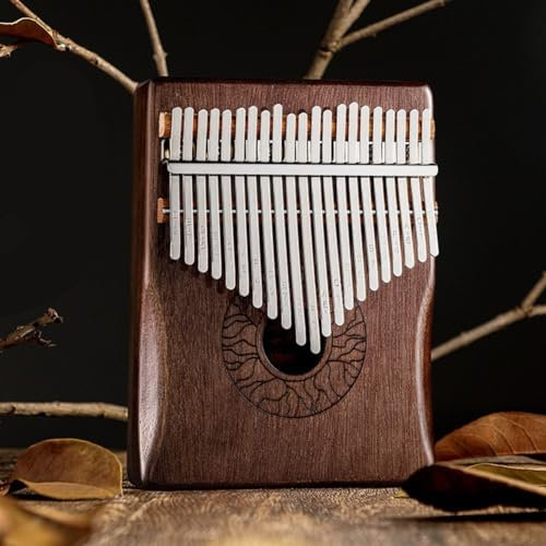 Kompakt Kalimba Başparmak Piyano, Masif Ahşap Yapı, 21 Anahtar, Maun ()
