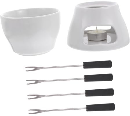 Alipis Ceramic Fondue Pot Melting Stove for Chocolate Melting Pot Cheese Fondue for Kitchen Dining Outdoor Parties