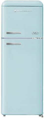 PYRAMIDEA Frigorifero Vintage Colorato Azzurro Doppia Porta Ventilato 240 L Lordi (206 L Netti) MAMBO2402LB
