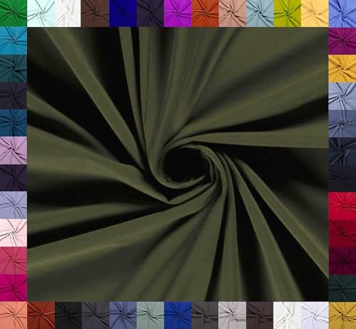 0,5m Baumwoll-Jersey uni 8% Elasthan Baumwollstoff elastisch Meterware Jersey-Stoff Oeko-Tex Kl 1