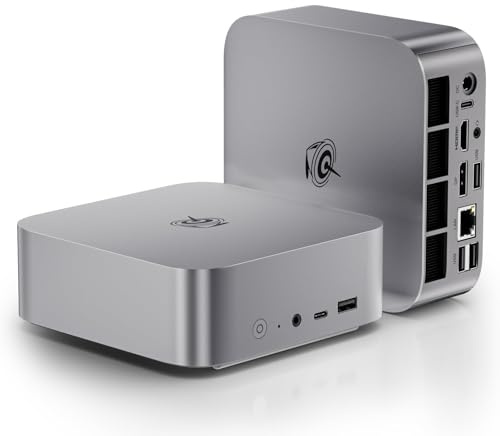 Beelink Mini PC SER8, AMD Ryzen 7 8745HS (8C/16T, bis zu 4,9 GHz), 16 GB DDR5-RAM, 500 GB M.2 PCIe 4.0 SSD, 4K-Dreifach-Display, USB4, HDMI, DP, BT 5.2, WiFi 6, 2,5G-LAN, Mini-Computer Windows 11 Pro