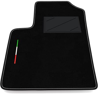 Automatte nur auf der Fahrerseite, 1 Stück, kompatibel mit FIAT Panda 169 2003-2012 | 1 maßgeschneiderter Teppich, Italien-Flagge