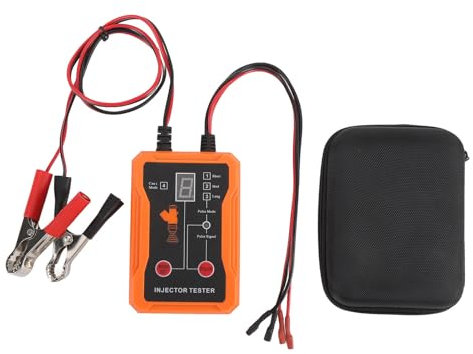 Auto-Einspritzdüsen-Tester, 12 V, 4 Pulsmodi, LED-Anzeige, Effektive Fehlerbehebung, Motorrad-Düsentest-Set (ORANGE)