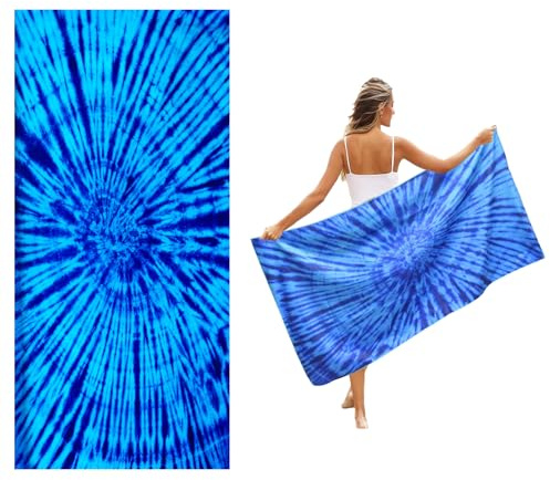 Irunfast Oversized Microfibre Beach Towel，180×80cm Sand Free Quick Dry Beach Towel for Adults Portable Travel Towel Lightweight Towel for Travel Bath Swimming