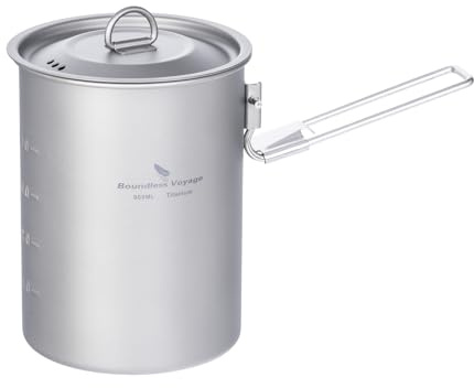 Boundless Voyage Camping Titan Topf 900ml Outdoor Schale Cupwith Deckel Klappgriff Wandern Picknick Wasser Reis Lebensmittel Kochgeschirr 2040C