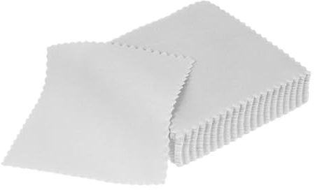 iplusmile 50 Paños de Limpieza para Joyas de Gamuza, Diseño Versátil para Pulir Plata y Joyería en Uso Diario, Tamaño 8x8 Cm