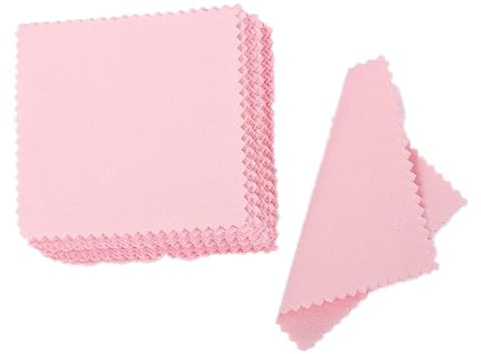 50Pcs Jewelry Cleaning Cloths Soft Silver Polishing Cloth Silver Cleaning Cloth for Jewellery Reusable Double Sided Silvers Jewellery Cleaner Cloths for Gold Silvers Diamond Watches (8 * 8cm)