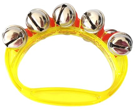 mophrati Jingle Hand Bells fördern Kreativität und Für Fantasie Kunststoff Jingle Rassel Schlittenglocken Baby Hand Bells Geschenk , Gelb