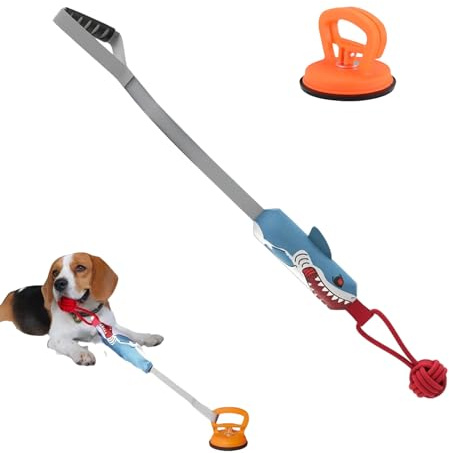 Suction Cup Tug Of War Dog Toy,Squeaky Teething Pet Chewers,Dog Toys To Keep Them Busy | for Teeth Cleaning Boredom Relief Indoor Outdoor Play