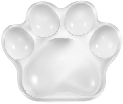 PATIKIL Gel handledsstöd, handledsstöd för mus hund tassform ergonomisk musmatta mjukt silikonstöd bekväm kudde för datorspel kontor hem, transparent