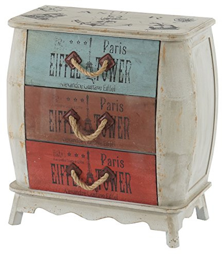 Mendler Kommode Leiria Schubladenkommode Schrank Shabby-Look, 74x70x36cm | Vintage