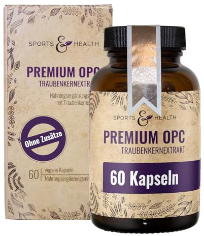 OPC Kapseln Hochdosiert Mit Premium OPC Aus Frankreich Aus 60 Veganen Kapseln Aus Traubenkernextrakt Und Hochdosiert 300 mg Reines OPC Pro Kapsel Als 2 Monatsvorrat, Ohne Zusatzstoffe