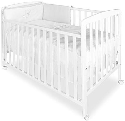 asalvo 12371 - Wiege aus Holz, 120 x 60 cm, weiß