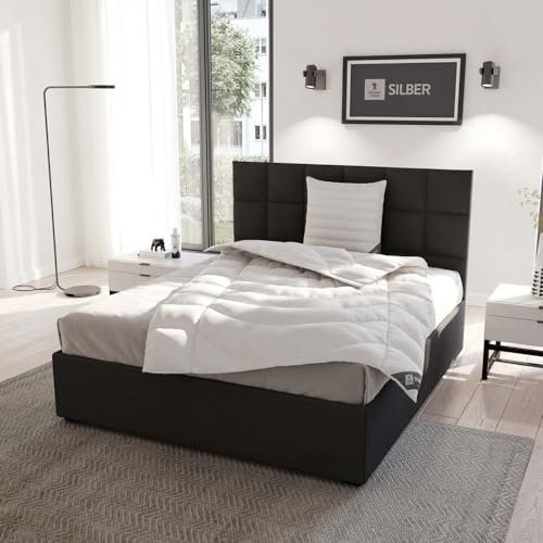 Spessarttraum Bettdecke Silber, 135x200, Faserbettdecke, leichte Übergangsdecke, Ganzjahresdecke, 100% Polyester, Made in Germany, Oeko-TEX, Allergiker geeignet