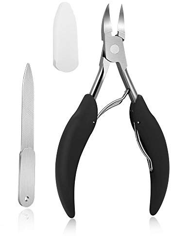 Toenail Clipper is for Thick and ingrown toenails. Its Long-Handled Stainless Steel Scissors and Files Meet The Trimming Needs of Adults and The Elderly with Thick toenails.