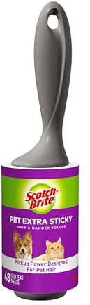 Scotch-Brite Pet Extra Sticky Lint 4, 48 Per Roller, 192 Sheets Total