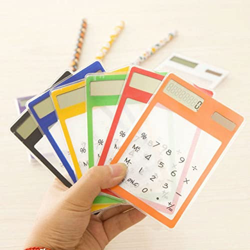 OUMIFA Calculatrice portable ultra fine à écran tactile LCD transparent 8 chiffres