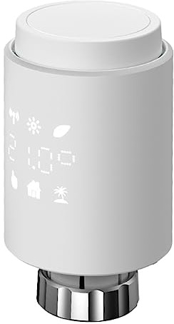 ANCLLO Smart Radiator Valve Zigbee Wireless Thermostats with RA/RAVL/RAV Adapter for Central Heating Radiators TRV Kit